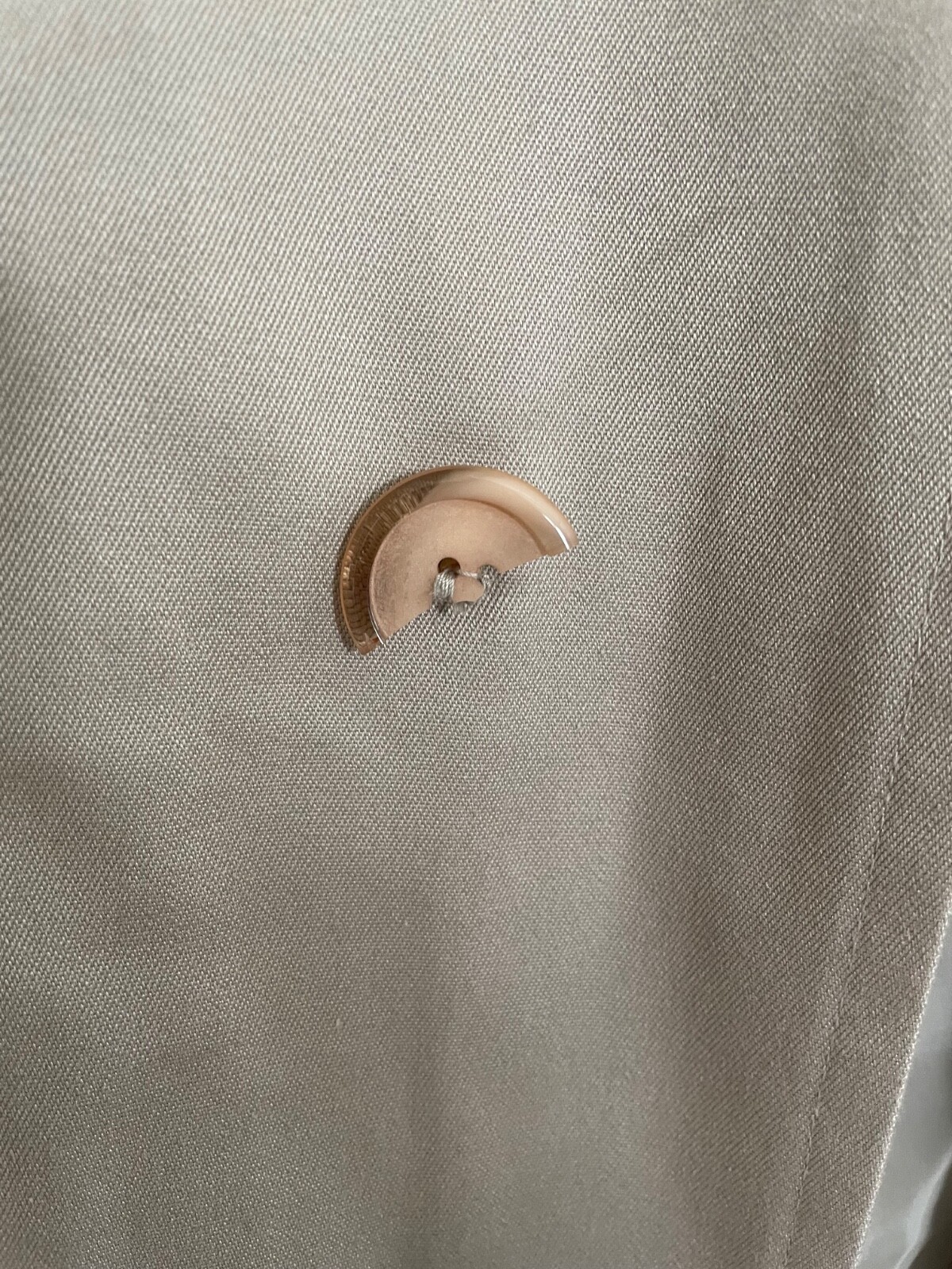 Mens London Towne Overcoat Trench Khaki Faux Fur Insert Vintage Size 40S