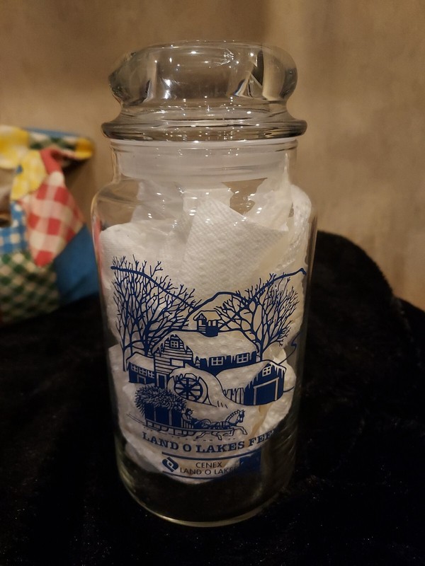 Vintage Advertising Land O Lakes Cenex Farm Scene Canister Jar