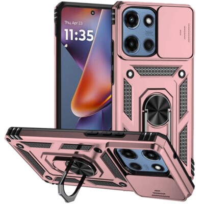 For Motorola Moto G 5G 2025 Case Magnetic Ring Stand Camera Lens Protector Cover