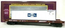 MTH BNSF (#545619) Flat Car with 40' Container (20-98985) - Model Freight Train