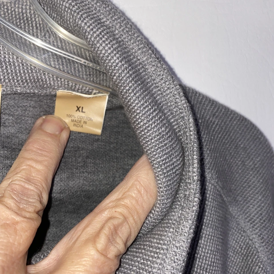 Pussers West Indies Men’s 1/4 Zip Gray Knit Pullover Long Sleeve Reversible XL - Imagem 4 de 4