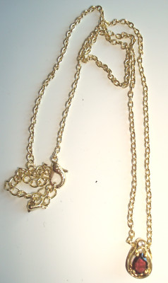Collier Avec Pendentif Coeur En Corail Bleu Argenté Style Art Déco Vintage - Occasion