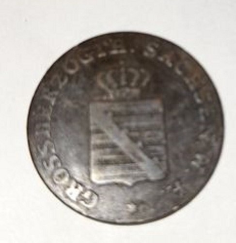 Sachsen-Weimar-Eisenach Carl Friedrich Cu 1 Pfennig 1844 A Berlin stampsdealer - Bild 2 von 2