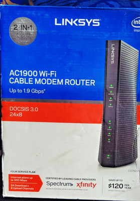  LINKSYS AC1900 WI-FI CABLE MODEM & WI-FI ROUTER #CG7500 New with FREE shipping