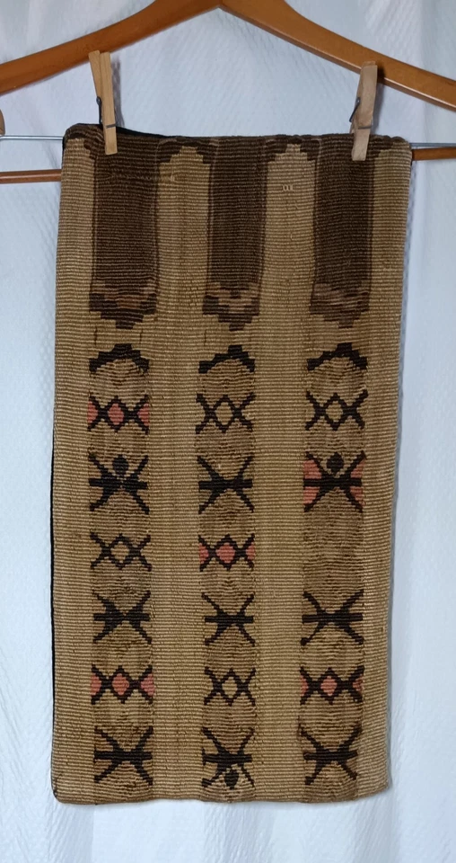 Par de Almohadas Kilim Tejidas Refuerzo Marrón Lana Negra Cremallera Pavo 10"X 20" Dos Fundas Foto 2 de 4