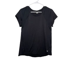Old Navy T-Shirt Women's Large Black Athletic Round Neck Shirt Active Top