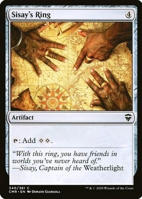 X 1 Sisay's Ring NM-M CMR 340 MTG Magic The Gathering