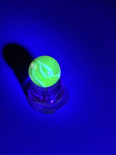 Ancien tourbillon Christensen agate pêche marbre vaseline UV scories rare CAC - Photo 8/15