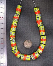 MILLEFIORI Murano Glass Beads Necklace Jewelry Antique Africa Venetian Glass Bead