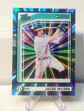 2024 Panini Donruss Rated Prospects Jacob Wilson #181 Athletics Blue Laser /249…