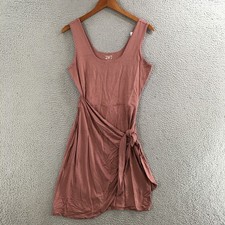 Maurices Wrap Mini Dress Womens Medium Sleeveless Scoop Neck Casual Beige NEW