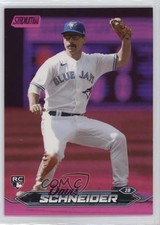 2024 Topps Stadium Club Pink Foil Davis Schneider #203 Rookie RC 03mh