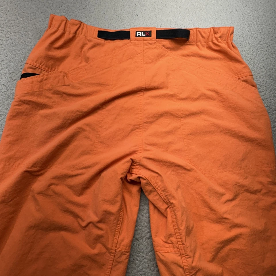VINTAGE Polo Ralph Lauren Pants Men 36x31 Orange Belted Prison Paratrooper RLX - Image 4 of 4