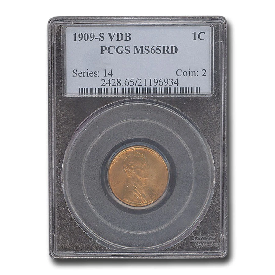 1909-S VDB Lincoln Cent MS-65 PCGS (Red)
