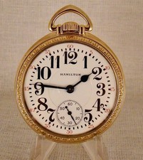 Hamilton 992 16s 21J 1930s Vintage ACL Railroad Worker's Pocket Watch Working