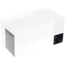 Plymor Clear Polished Acrylic Rectangular Display Block, 3" H x 3" W x 6" D