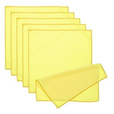 6 Pcs 11.81" x 11.81" Glasses Cleaning Cloth Microfiber Eyeglasses Cloth Yellow