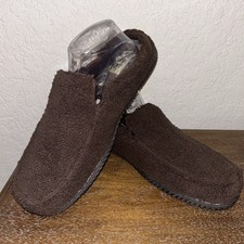 Dearfoams Faux Fur Slip On Notch Clog Slipper Shoes Size L 11-12 