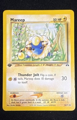 1st Edition - Mareep - Neo Discovery - 58/75 - Pokemon TCG - LP