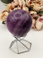 AA Grade Purple Fluorite crystal Sphere Banded Healing 5.5cm 398g Orb Ball 