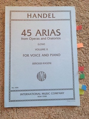 Handel 45 Arias from Operas and Oratorios for Voice and Piano (Low) Volume II