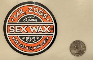 Vintage Sex Wax Mr Zog's Sticker Surfing! NOS!