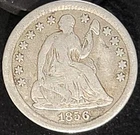 1856 Seated Liberty Half Dime Nice Mid Grade Coi
