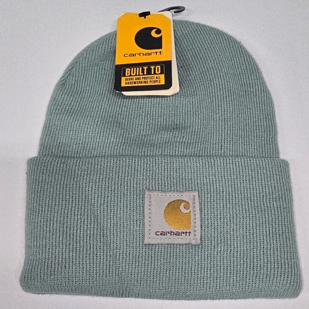 Carhartt Knit Cuffed Beanie A18 Dusty Blue Sage Green Watch  display picture 2
