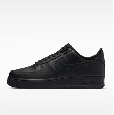 Size US Mens 10 - Nike Air Force 1 '07 Low Triple Black