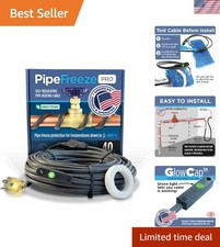 Self-Regulating Heat Tape 80ft - Built-in Thermostat