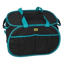 Smart Living Insulated Food Pan Bag Black Teal Padded Handles Foil Lining