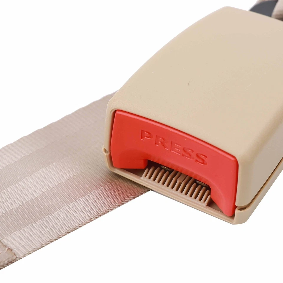 For All Peugeot Front Seat Belt Beige 3 Point Retractables Adjustables - Image 3 of 4