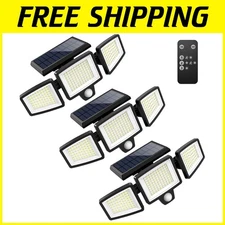 Solar Outdoor Lights with Remote Control - 3 Pack