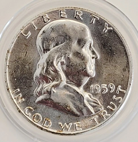 1959 P FRANKLIN HALF Dollar US Mint Silver .50c Coin 0.9 Fine SILVER BU COIN