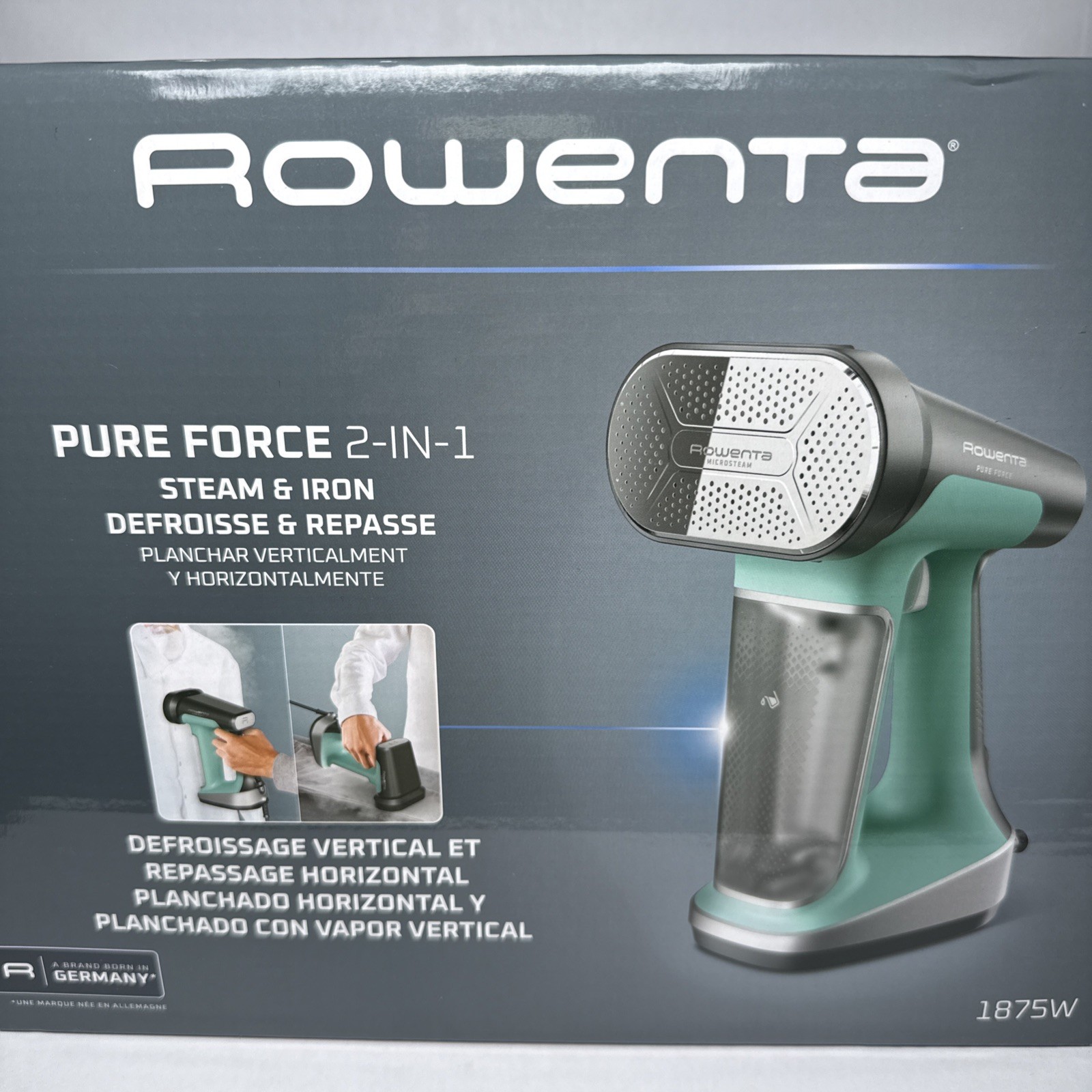 Rowenta Handheld Steamer for Clothes, Pure Force 2in1 & Iron
