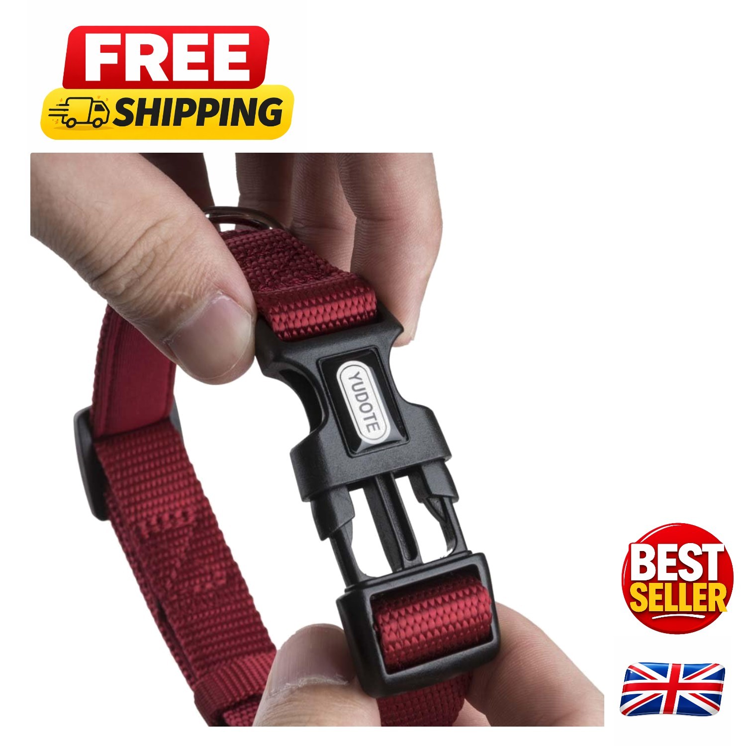 Durable Adjustable Nylon Dog Collar for Small Breeds with Quick-Release Buckle