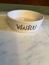 HOLIDAY GIFT FOR THE CAT LOVER. RAE DUNN Magenta Pet Bowl Dish WHISKERS.