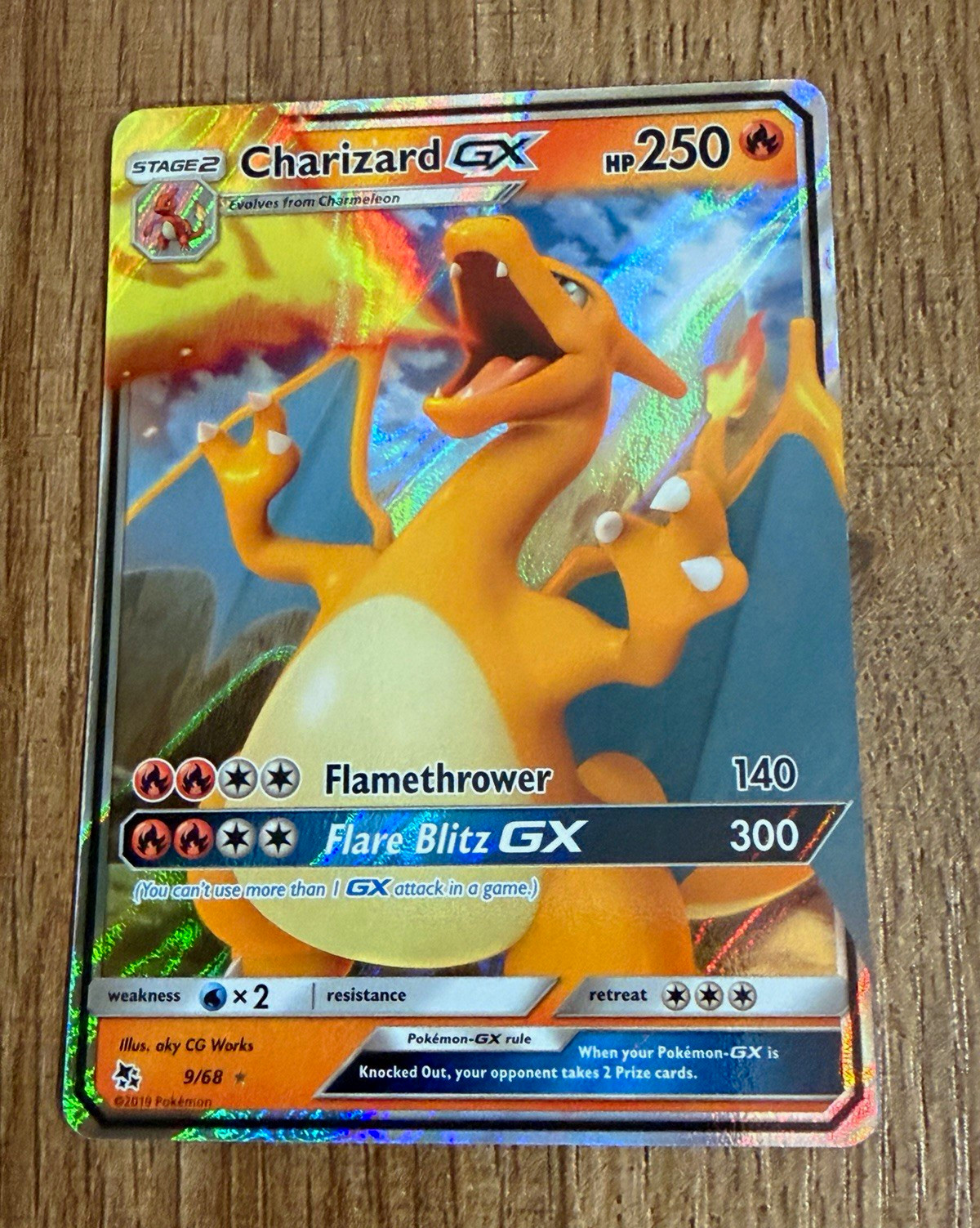 The Pokemon Company Pokemon TCG Charizard GX 9/68 Hidden Fates Ultra Rare Holo