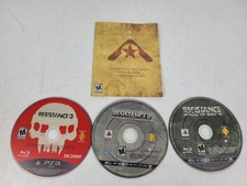Resistance 1, 2, 3 PS3 Sony PlayStation 3 Game Lot Of 3 Disc Only (TESTED)