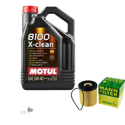 MANN Inspektionspaket 5 L MOTUL 8100 X-CLEAN 5W-40 für MINI Mini John Cooper