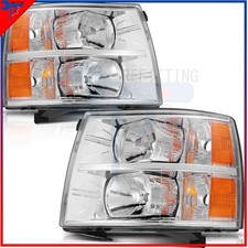Headlights Assembly For Chevy Silverado 1500/2500 07-14 Headlamp Assembly