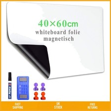 Image of Sleek Adhesive Magnetic Whiteboard Sheet Dry Erase Wall Film Roll 40 x 60cm 1pc