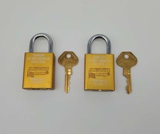 2x American Lock Lockout Padlocks 1 Shackle 1...