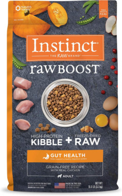 Instinct Raw Boost Adult Grain-Free Gut Health Recipe Dry Dog Food, 18lb bag