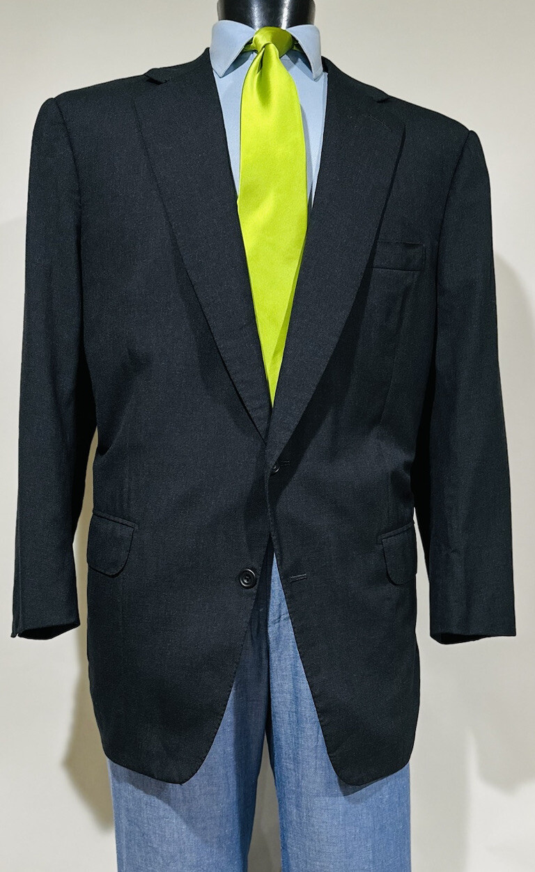 FILA Giacca Tuta Savile Row Benson Clegg Lana Grigio Carbone Cappotto Sportivo 48 R