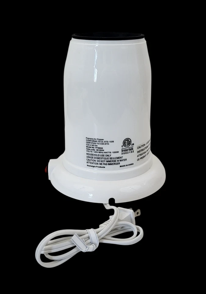 Palomitas de aire caliente Popper Nostalgia Pop-Cano PFB600 Foto 3 de 4