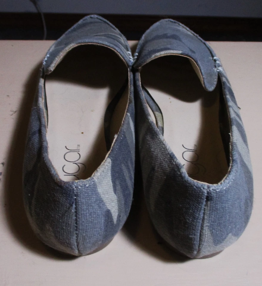 Zapatos sin cordones SUGAR verde camuflaje de lona talla 6,5 M EE. UU. NUEVOS SIN ETIQUETAS Foto 4 de 4