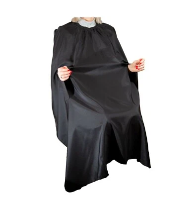 IC COLLECTION Friseurumhang hochwertiger Haarschneideumhang mit Handschlitzen (mit Halsgummi)