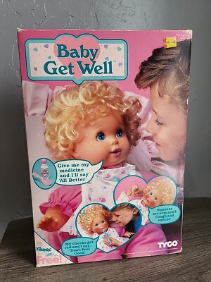  Vtg Tyco 1992 Baby Get Well Doll  With ORIGINAL BOX