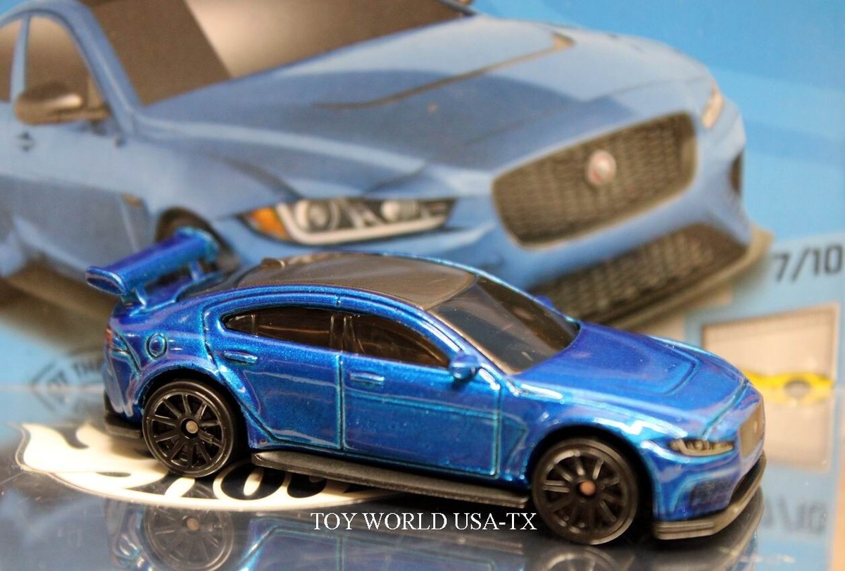 2019 Hot Wheels #244 Factory Fresh Jaguar XE SV Project 8 blue